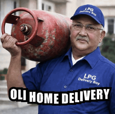 A Man Wearing An Lpg Delivery Boy Hat Is Carrying A Propane Tank GIF