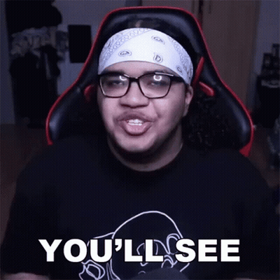 A Man Wearing Glasses And A Bandana Is Saying " You 'Ll See " GIF