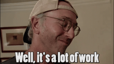 A Man Wearing Glasses And A Baseball Cap Says For Volunteering You Know GIF