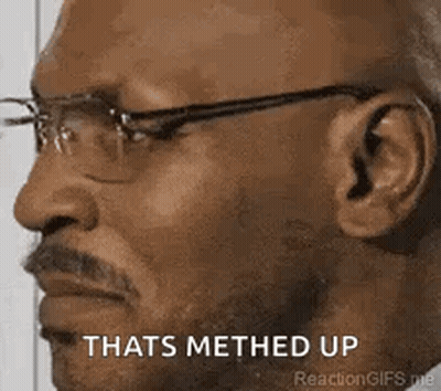 A Man Wearing Glasses And A Beard Is Making A Funny Face And Says `` Thats Methed Up '' . GIF