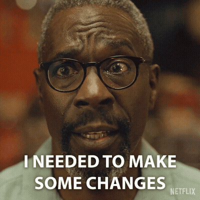 A Man Wearing Glasses And A Beard Says I Needed To Make Some Changes GIF