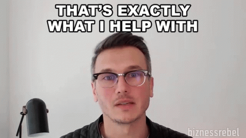 A Man Wearing Glasses And A Black Jacket Says That 'S Exactly What I Help With GIF