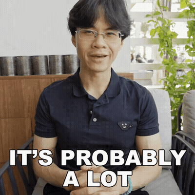 A Man Wearing Glasses And A Black Polo Shirt Says It 'S Probably A Lot GIF
