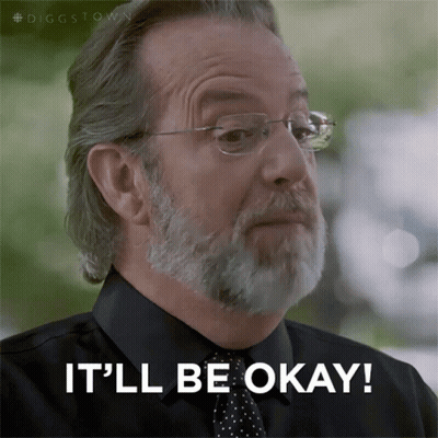 A Man Wearing Glasses And A Black Shirt Says It 'Ll Be Okay GIF