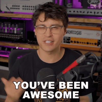 A Man Wearing Glasses And A Black Shirt Says " You 'Ve Been Awesome " GIF