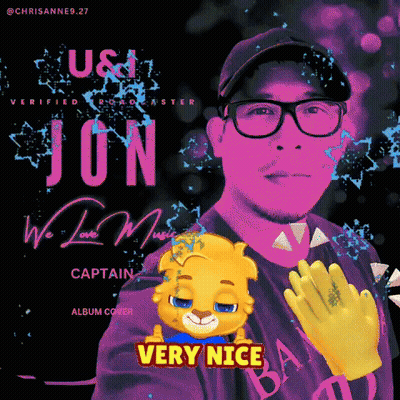 A Man Wearing Glasses And A Hat Is On A Poster That Says Very Nice On It GIF