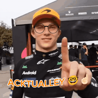 A Man Wearing Glasses And A Hat Says Acktualley In Orange Letters GIF