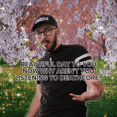 A Man Wearing Glasses And A Hat That Says Cultist On It GIF