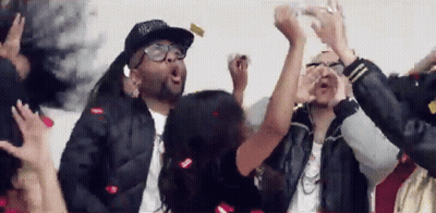 A Man Wearing Glasses And A Hat That Says ' Supreme ' On It GIF