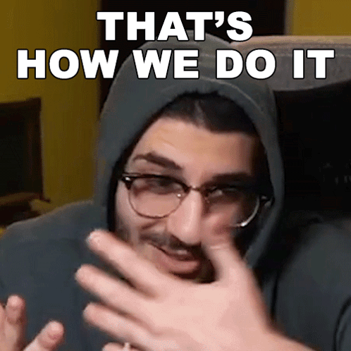 A Man Wearing Glasses And A Hood Says That 'S How We Do It GIF