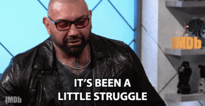 A Man Wearing Glasses And A Leather Jacket Says " It 'S Been A Little Struggle " GIF