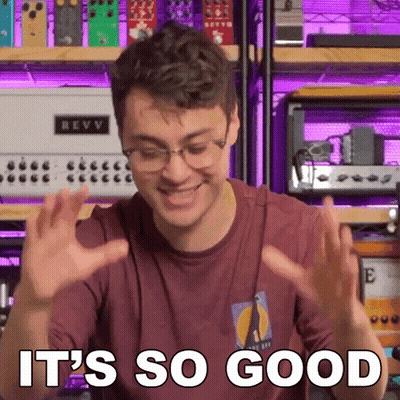 A Man Wearing Glasses And A Maroon Shirt Says It 'S So Good . GIF