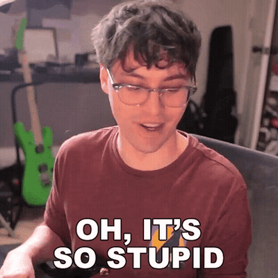 A Man Wearing Glasses And A Maroon Shirt Says Oh It 'S So Stupid GIF