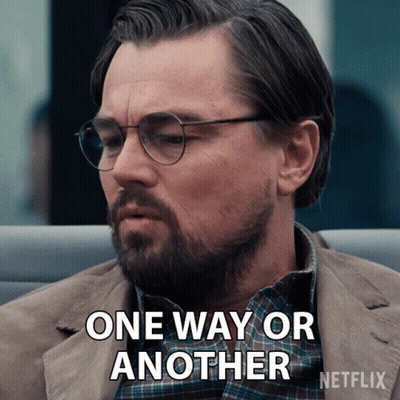 A Man Wearing Glasses And A Plaid Shirt Says " One Way Or Another " GIF