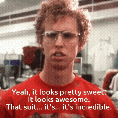 A Man Wearing Glasses And A Red Shirt Says Yeah It Looks Pretty Sweet GIF