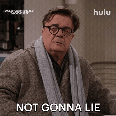 A Man Wearing Glasses And A Scarf Says Not Gonna Lie GIF