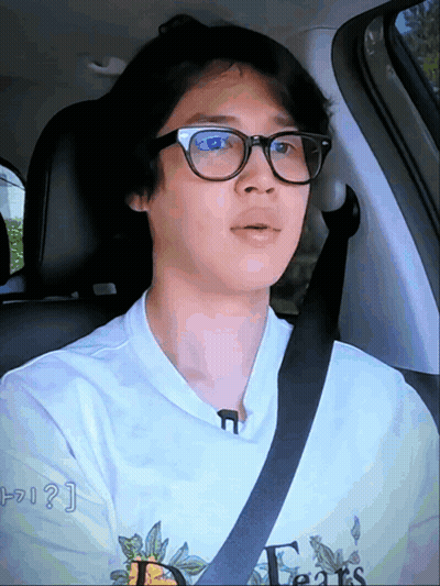 A Man Wearing Glasses And A T-Shirt That Says Fears GIF
