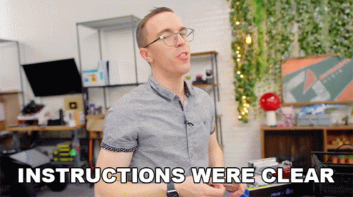 A Man Wearing Glasses And A Watch Says Instructions Were Clear GIF