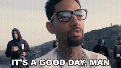 A Man Wearing Glasses And A White Shirt Says It 'S A Good Day Man GIF