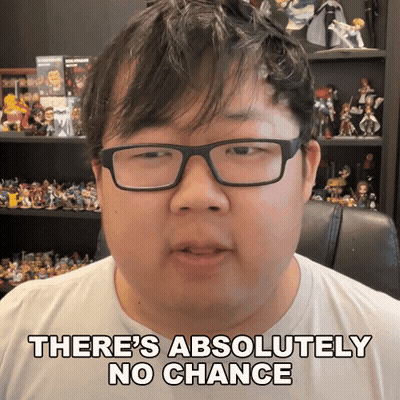 A Man Wearing Glasses And A White Shirt Says There 'S Absolutely No Chance GIF