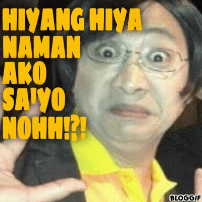 A Man Wearing Glasses And A Yellow Shirt Says Hiyang Hiya Naman Ako Sa Yo Nohhh !! GIF