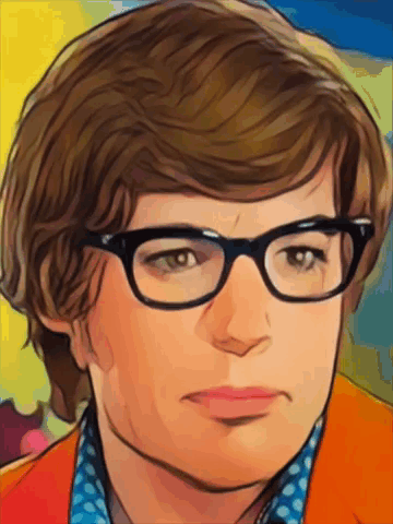 Man Wearing Glasses Making Funny Face GIF