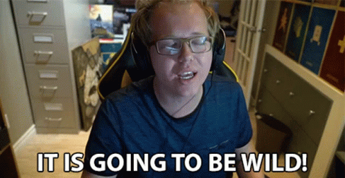 A Man Wearing Glasses And Headphones Says " It Is Going To Be Wild " GIF