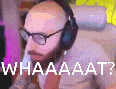 A Man Wearing Glasses And Headphones With The Words Whaaaat Behind Him GIF