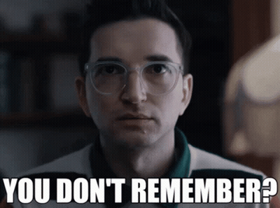 A Man Wearing Glasses Is Asking If He Does N't Remember GIF