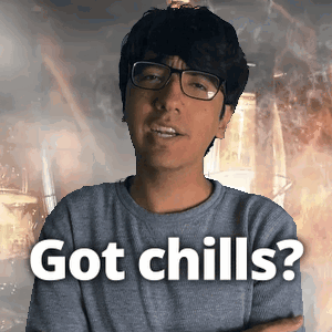 A Man Wearing Glasses Is Asking If He Has Chills GIF