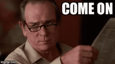 A Man Wearing Glasses Is Holding A Piece Of Paper And Says `` Come On '' . GIF