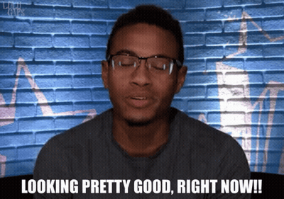 A Man Wearing Glasses Is Looking Pretty Good Right Now GIF