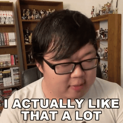 A Man Wearing Glasses Is Saying I Actually Like That A Lot GIF
