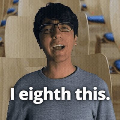 A Man Wearing Glasses Says " I Eighth This " GIF