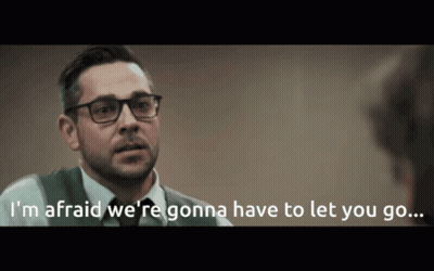 A Man Wearing Glasses Says I 'M Afraid We Re Gonna Have To Let You Go GIF