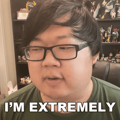 A Man Wearing Glasses Says " I 'M Extremely " GIF