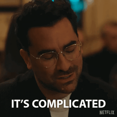 A Man Wearing Glasses Says It 'S Complicated On Netflix GIF
