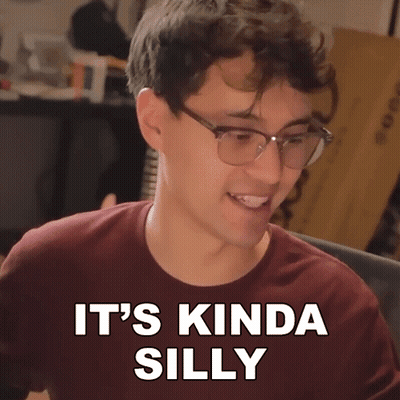 A Man Wearing Glasses Says It 'S Kinda Silly On A Screen GIF