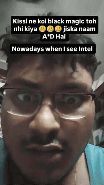 A Man Wearing Glasses Says Kissi Ne Koi Black Magic Toh GIF