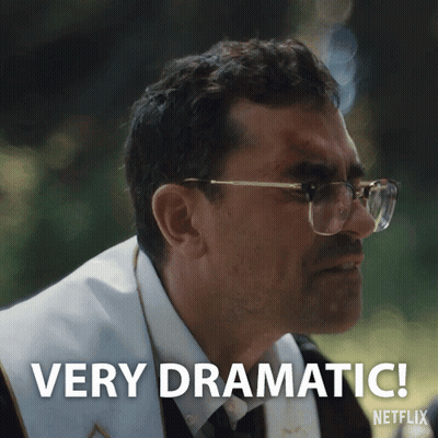 A Man Wearing Glasses Says Very Dramatic On A Netflix Advertisement GIF
