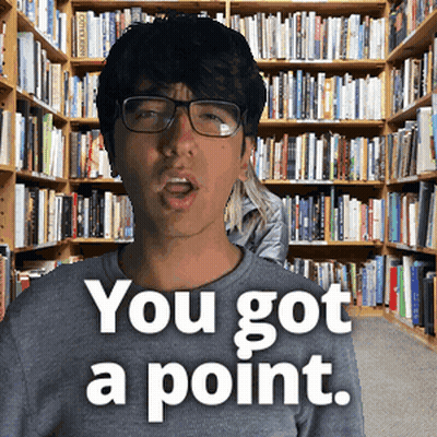 A Man Wearing Glasses Says You Got A Point GIF