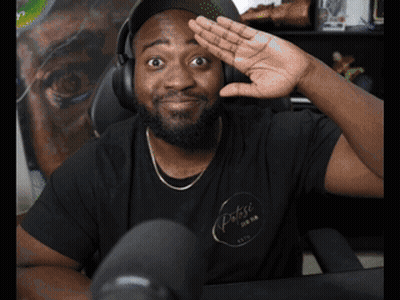 A Man Wearing Headphones And A Black Shirt That Says Pulse GIF