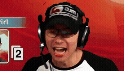A Man Wearing Headphones And A Hat With The Number 2 On The Bottom Right GIF