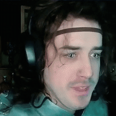 A Man Wearing Headphones And A Headband With The Letter S On It GIF