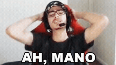 A Man Wearing Headphones And A Headset Is Sitting In A Chair With His Hands Behind His Head And Says Ah Mano . GIF
