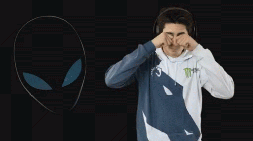 A Man Wearing Headphones And A Hoodie That Says Monster Energy GIF