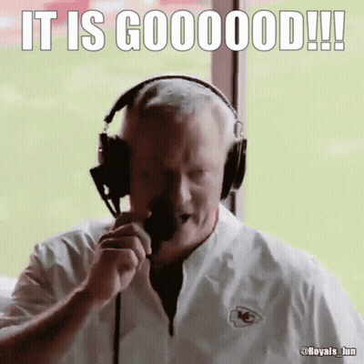 A Man Wearing Headphones And A Kc Jacket Says It Is Good GIF