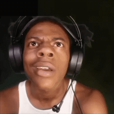 A Man Wearing Headphones And A Microphone Is Making A Face . GIF