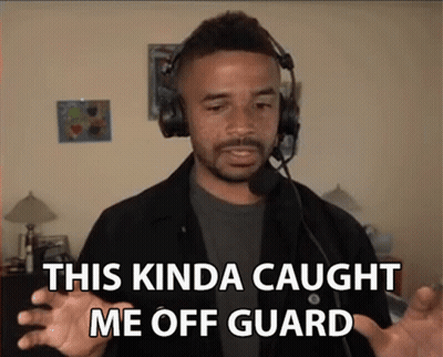 A Man Wearing Headphones And A Microphone Says " This Kinda Caught Me Off Guard " GIF
