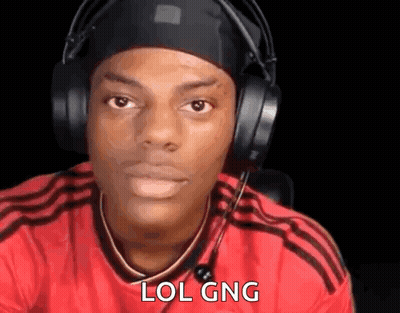 A Man Wearing Headphones And A Red Shirt Is Looking At The Camera And Saying Lol Gng . GIF